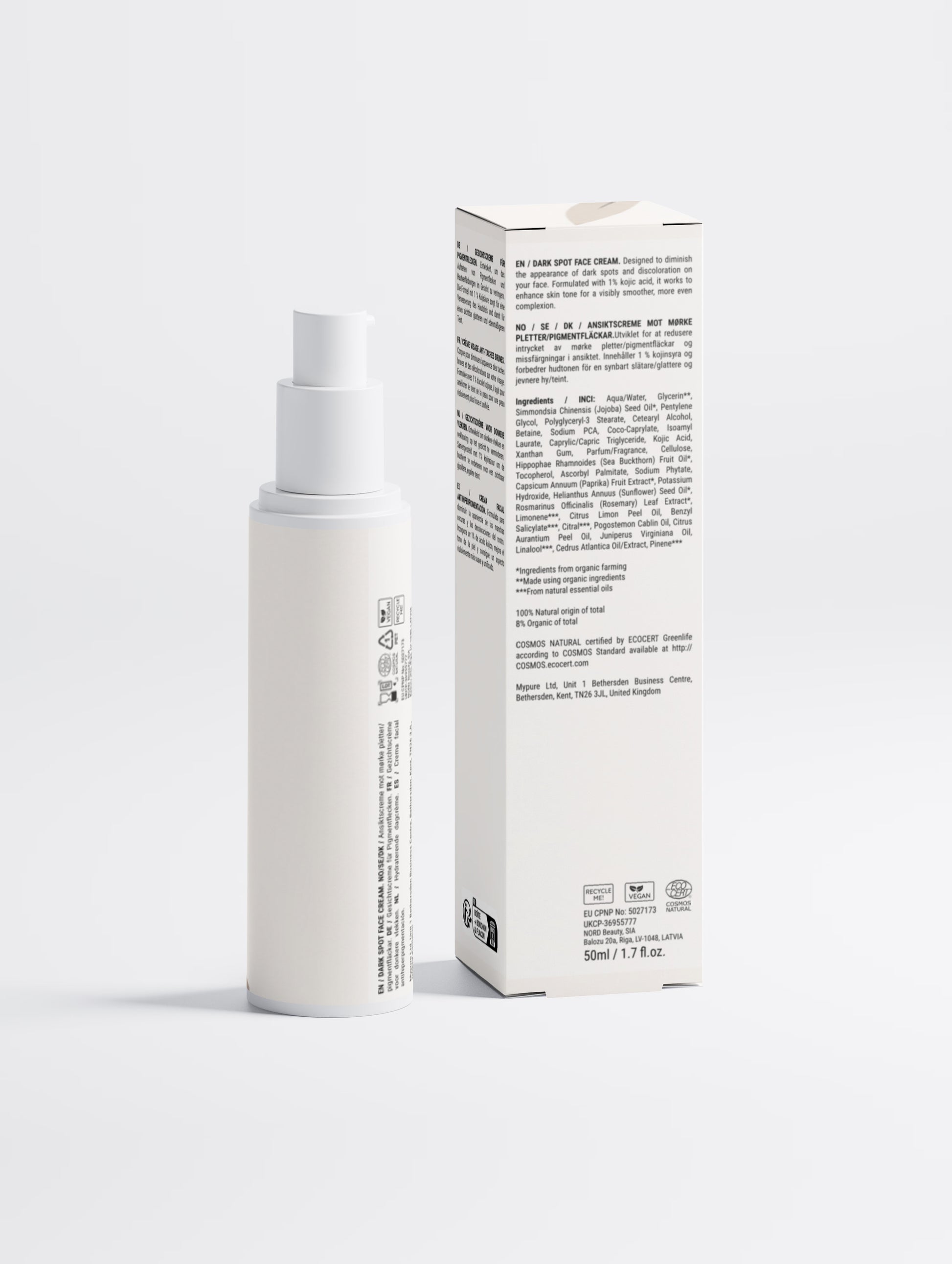 Dark Spot Face Cream with Kojic Acid